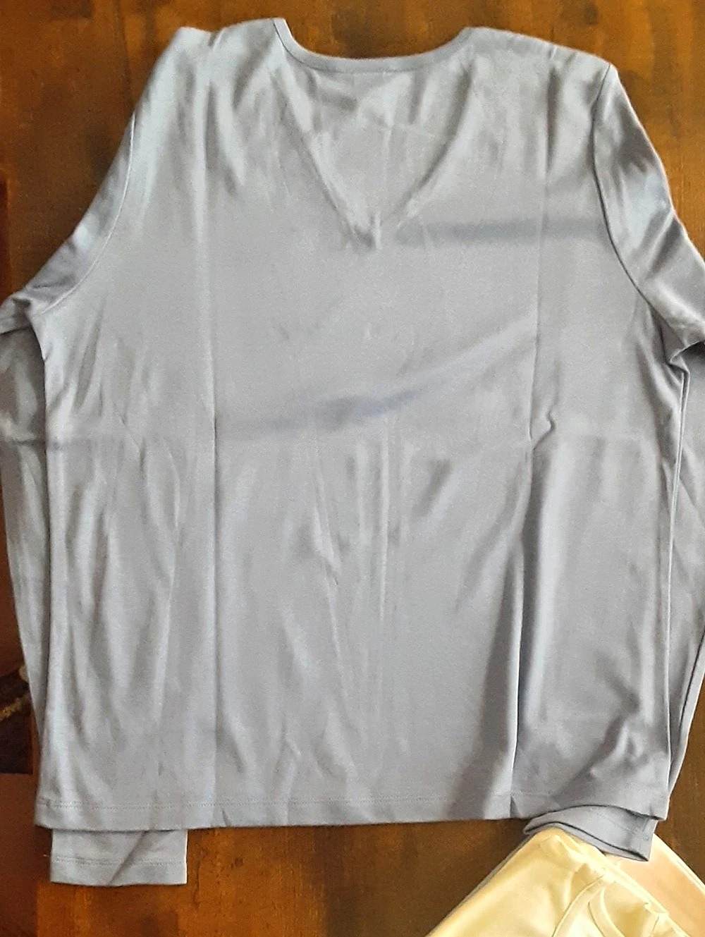 Women's Cotton V-Neck Long Sleeve Tops Large
